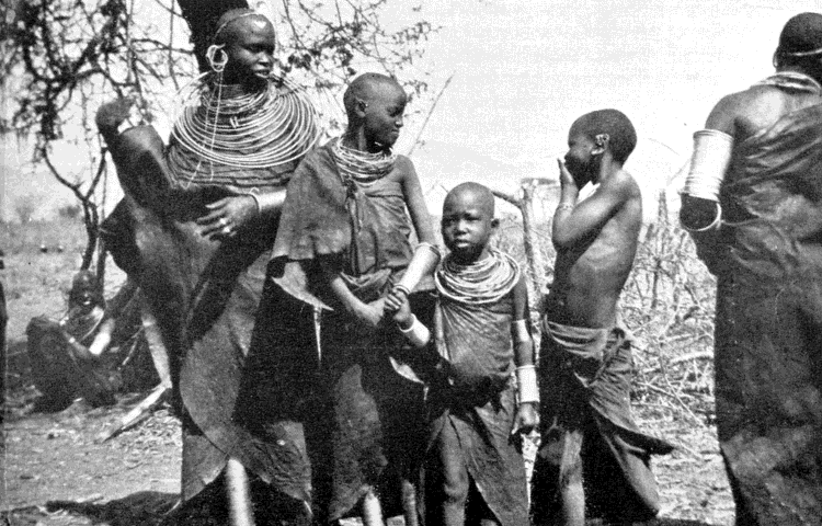 [Masai women and children]